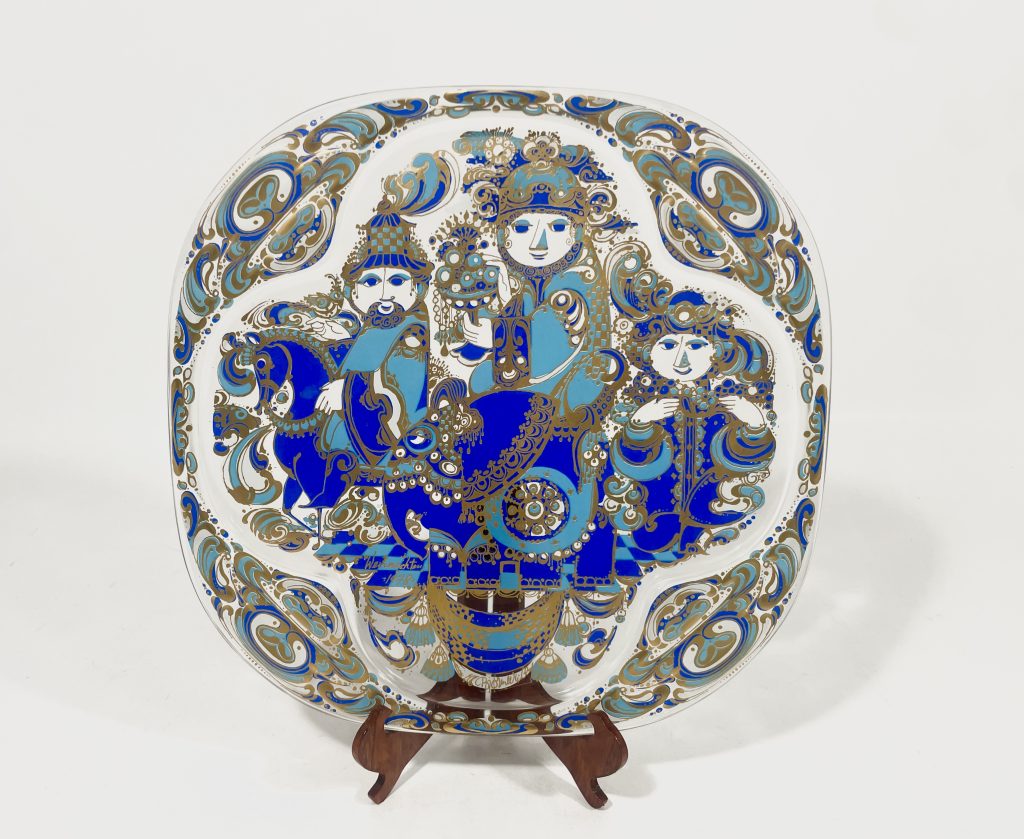 Rosenthal Bjorn Wiinblad Three Kings Christmas Wall Plate-Crystal 1978