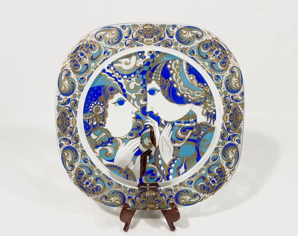 Rosenthal Bjorn Wiinblad The Annunciation Christmas Wall Plate-Crystal 1977