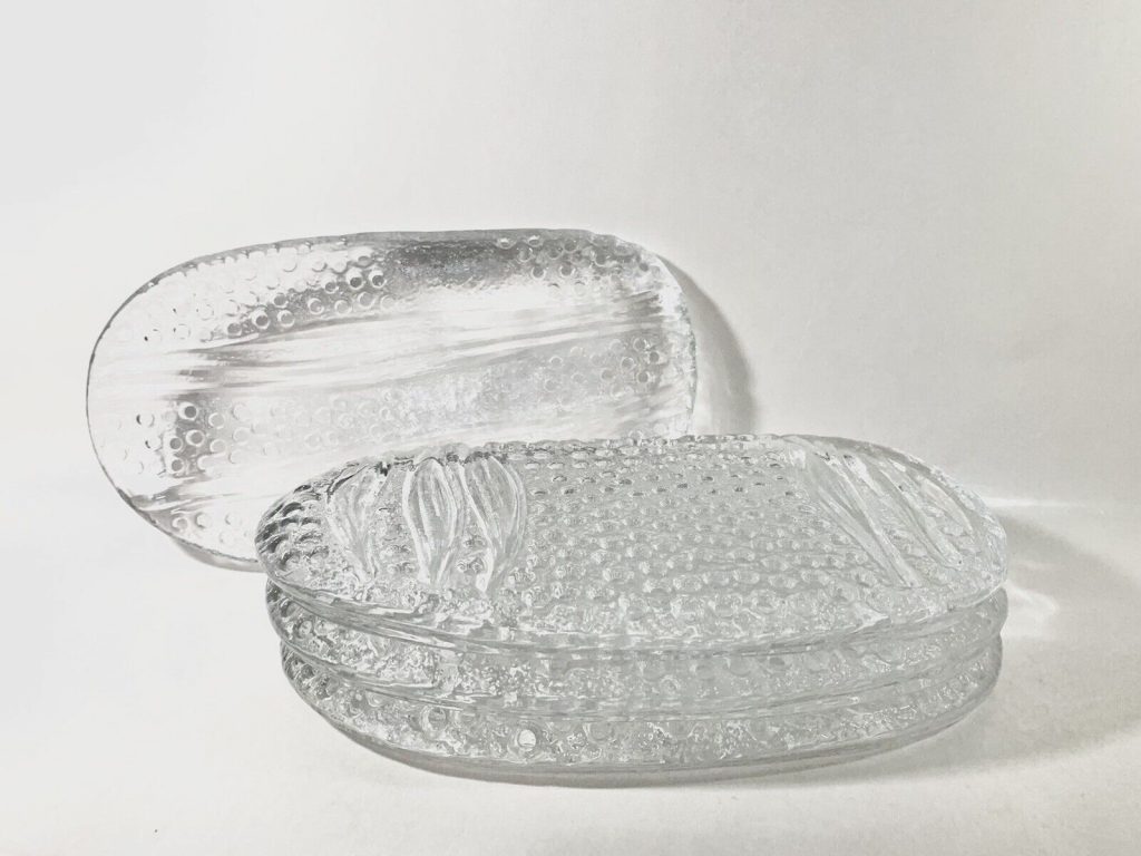 4x Glass Trays Serving Dishes Scandinavian Design