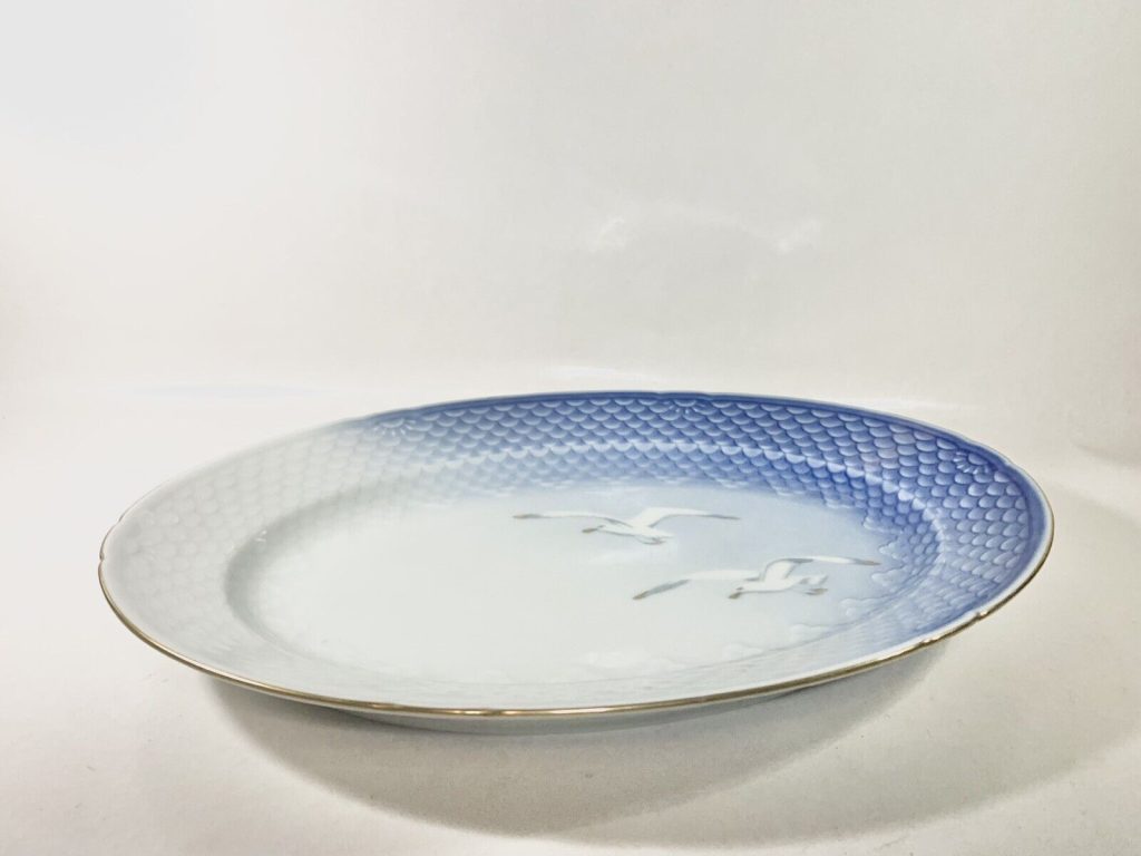 Bing & Grondahl Copenhagen Seagull Gold Rim 316 Oval Serving Platter Plate Dish