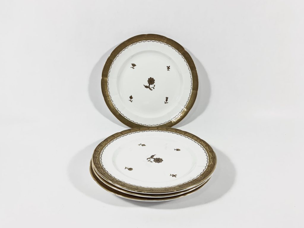 4x Gustavsberg Willhem Kage Ambassador Gold Dessert Plates