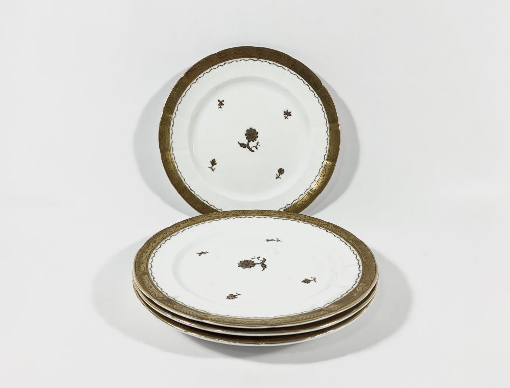 4x Gustavsberg Willhem Kage Ambassador Gold Dessert Plates