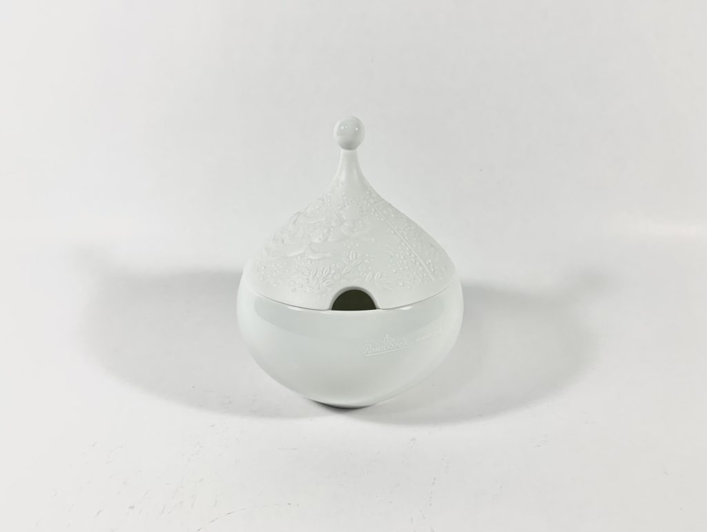 Rosenthal Bjorn Wiinblad Magic Flute White Bowl with lid 11 cm 4,3 inch