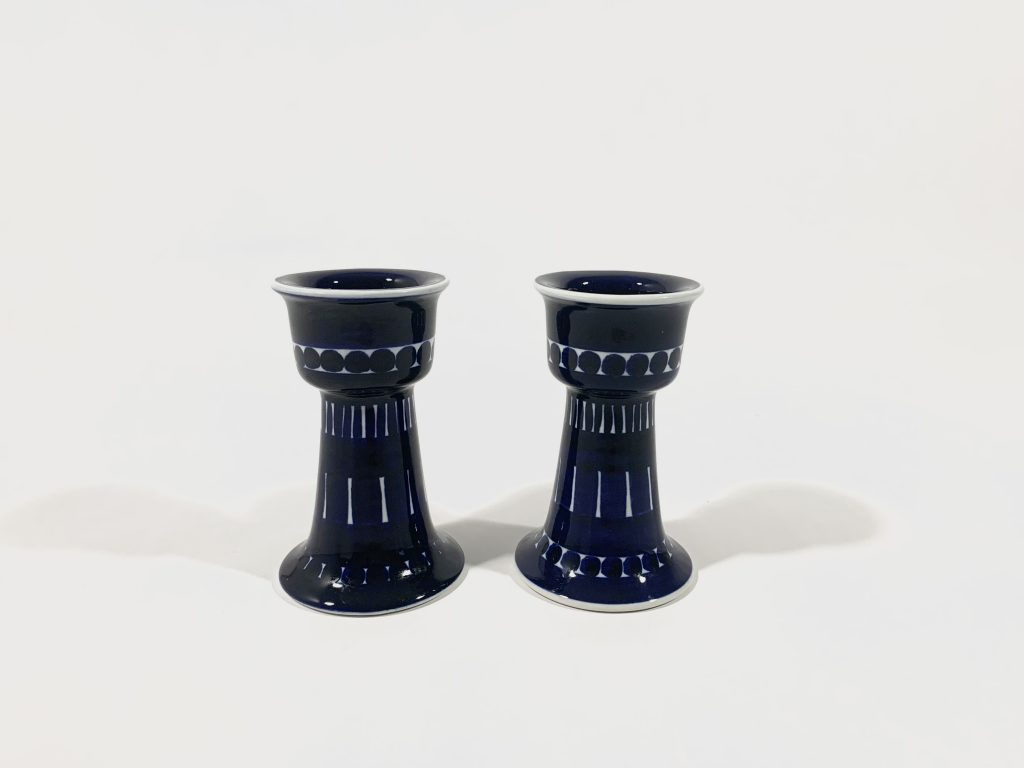 2x Arabia Valencia Ulla Procope Pedestal Egg Cups