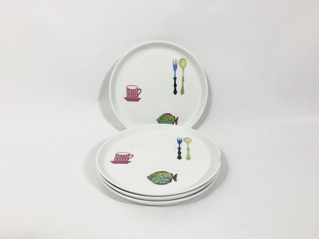4x Gustavsberg Stig Lindberg Pynta Dessert Plates 17,5 cm