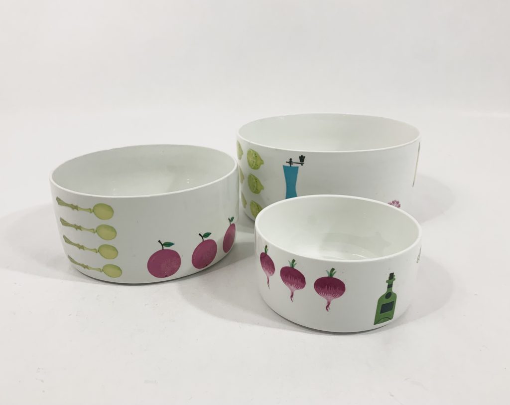3x Gustavsberg Stig Lindberg Pynta Round Bowls 12,5 - 20 cm