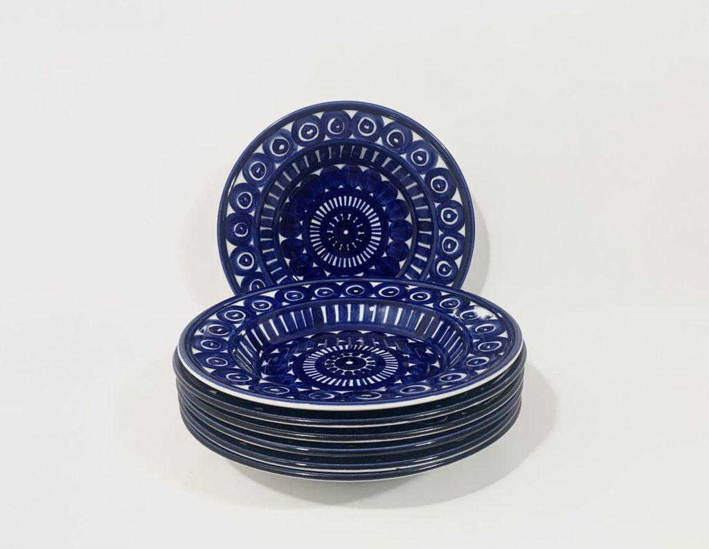 7x Arabia Valencia Ulla Procope Deep Plate Soup Pasta Bowl 22,5 cm 8,8 inch