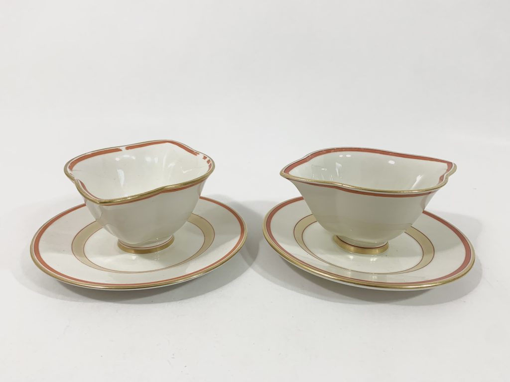 2x Royal Copenhagen Christian Joachim The Spanish Pattern 405 Gravy Boats