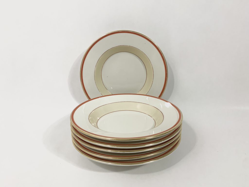 6x Royal Copenhagen The Spanish Pattern 416 Deep Plate Soup Pasta Bowl 21,5 cm