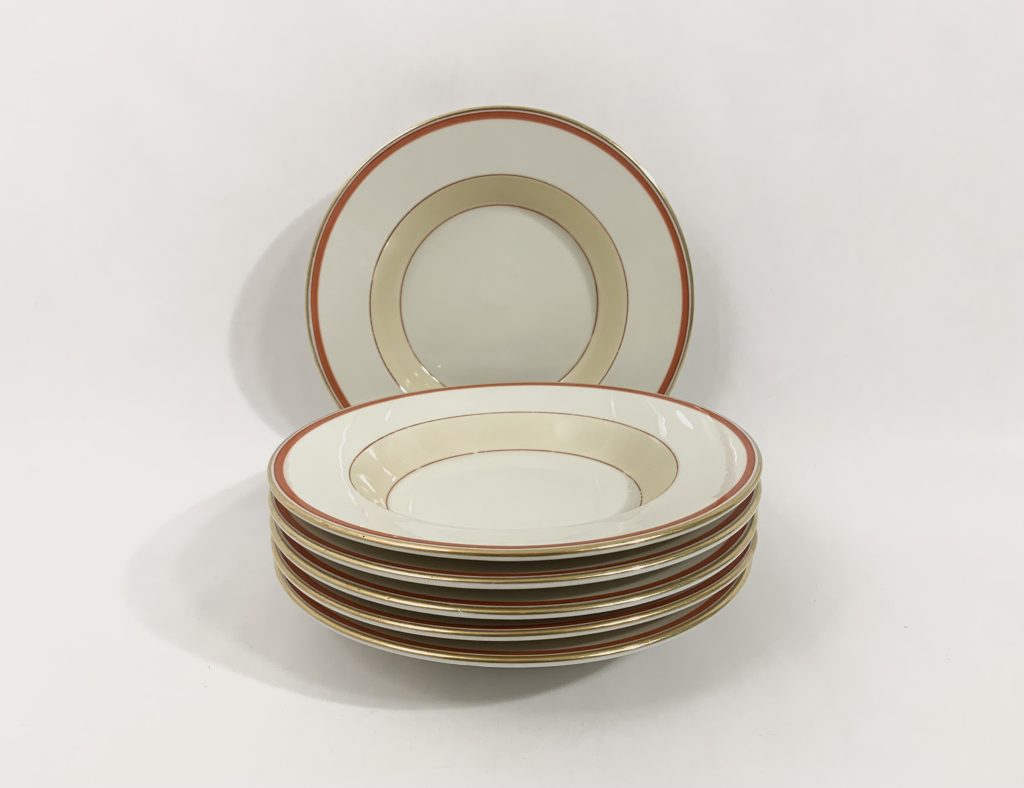 6x Royal Copenhagen The Spanish Pattern 416 Deep Plate Soup Pasta Bowl 21,5 cm