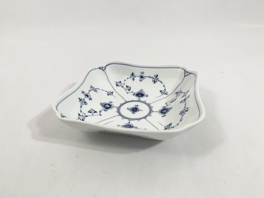 Royal Copenhagen Blue Fluted Plain Square Bowl 26 1889 – 1922