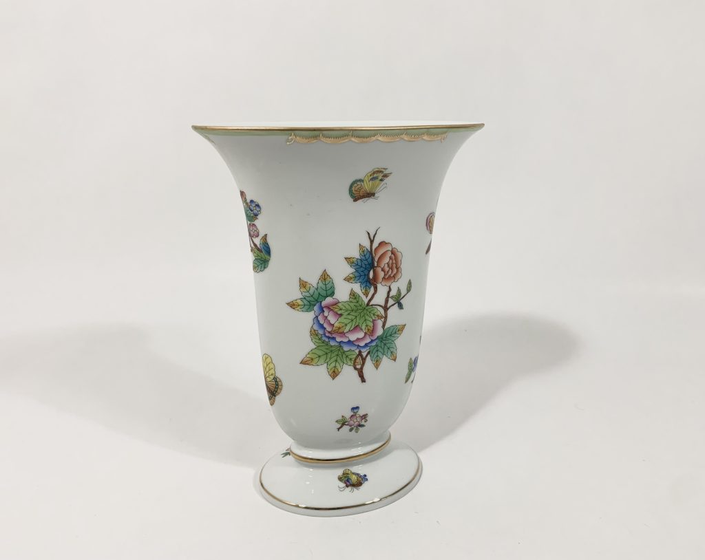 Herend Queen Victoria Green Boarder Vase 22,5 cm