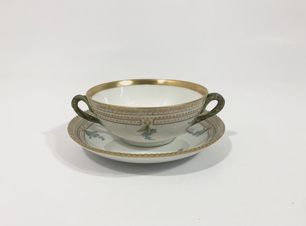 Royal Copenhagen Flora Danica 3612 Soup bowl & Saucer