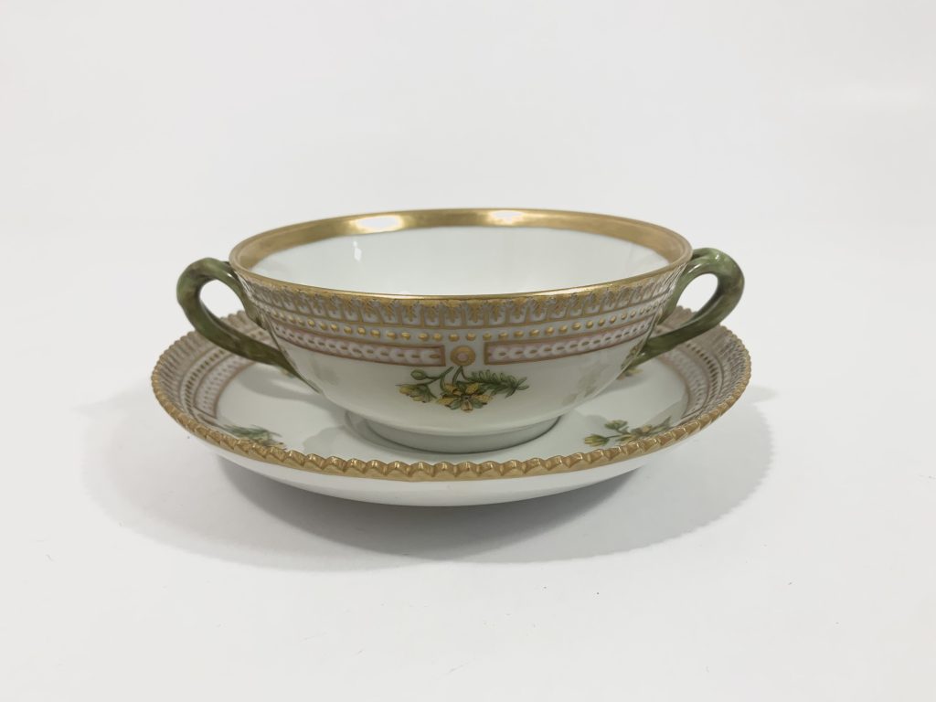 Royal Copenhagen Flora Danica 3612 Soup bowl & Saucer