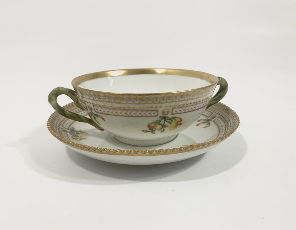 Royal Copenhagen Flora Danica 3612 Soup bowl & Saucer