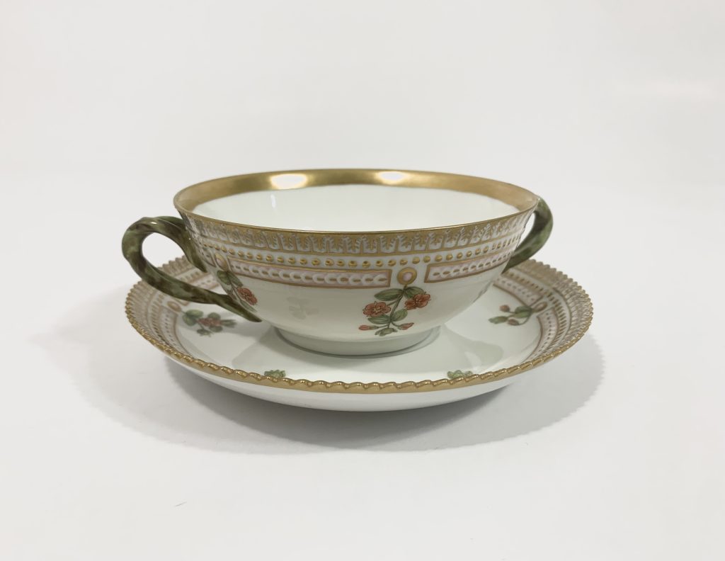 Royal Copenhagen Flora Danica 3612 Soup bowl & Saucer