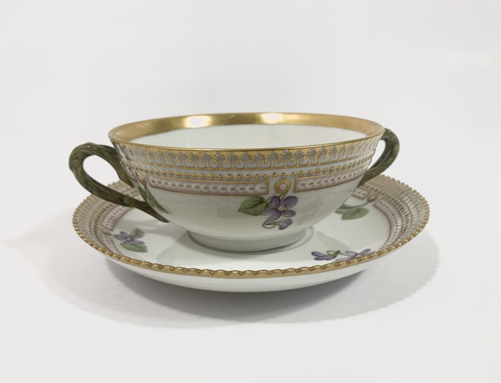 Royal Copenhagen Flora Danica 3612 Soup bowl & Saucer