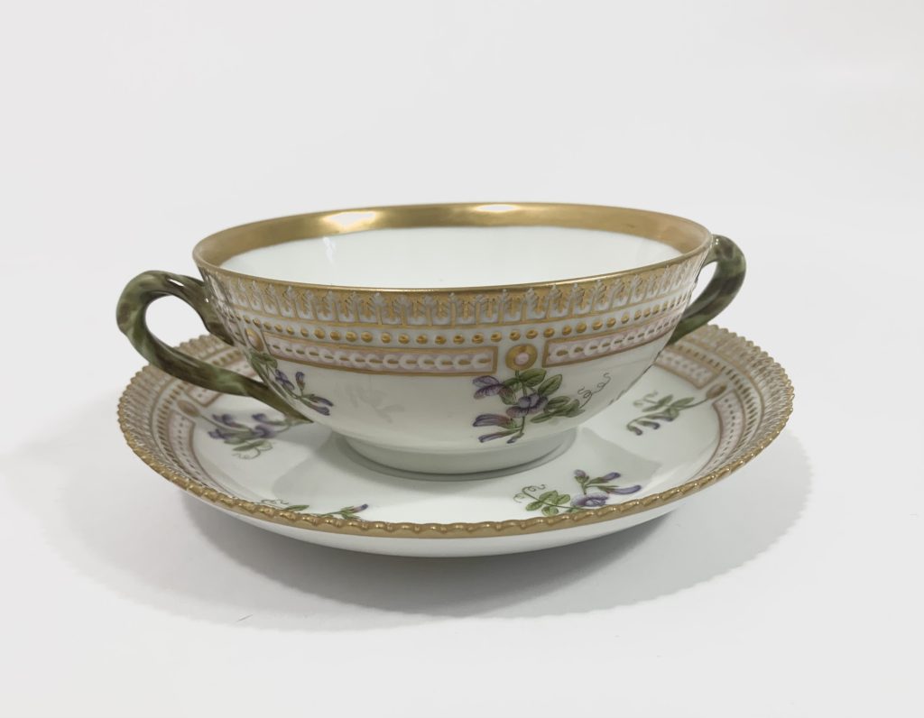 Royal Copenhagen Flora Danica 3612 Soup bowl & Saucer