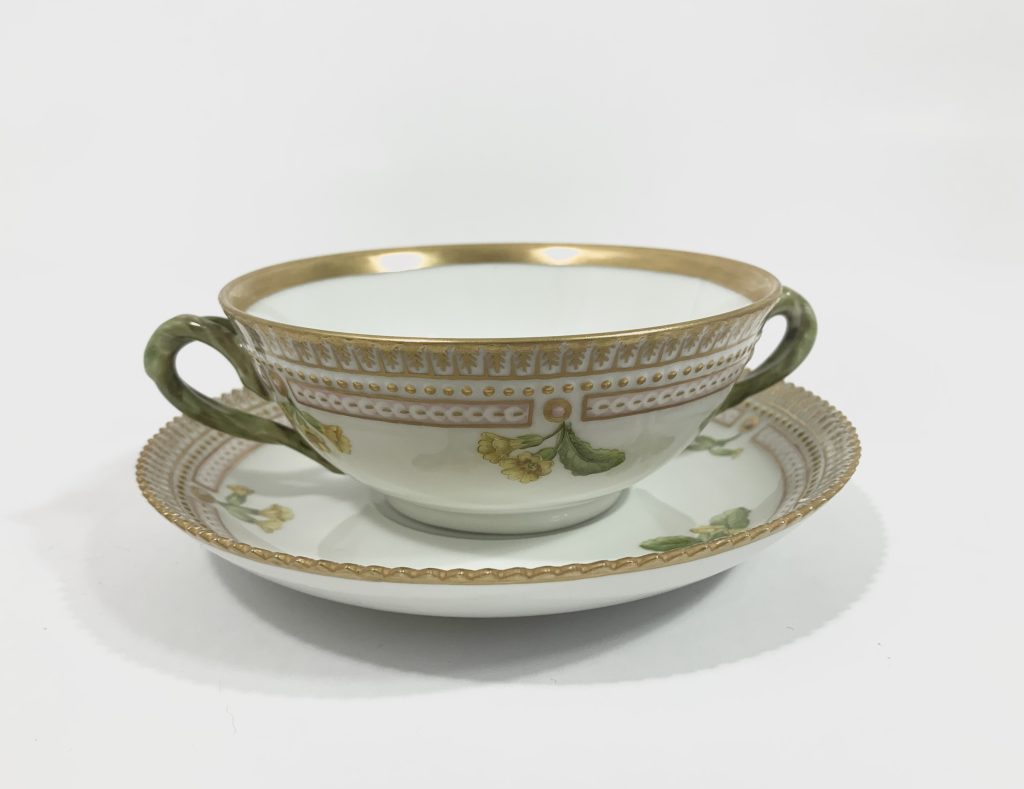 Royal Copenhagen Flora Danica 3612 Soup bowl & Saucer