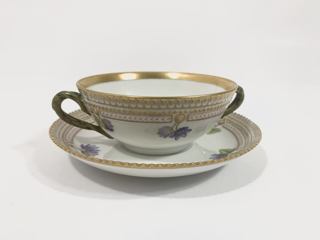 Royal Copenhagen Flora Danica 3612 Soup bowl & Saucer