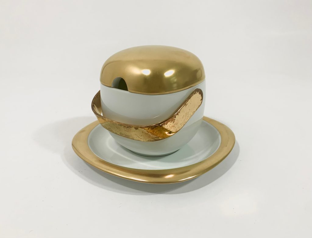 Rosenthal Suomi Timo Sarpaneva Continental Concept 2 Sugar Gravy Bowl Gold