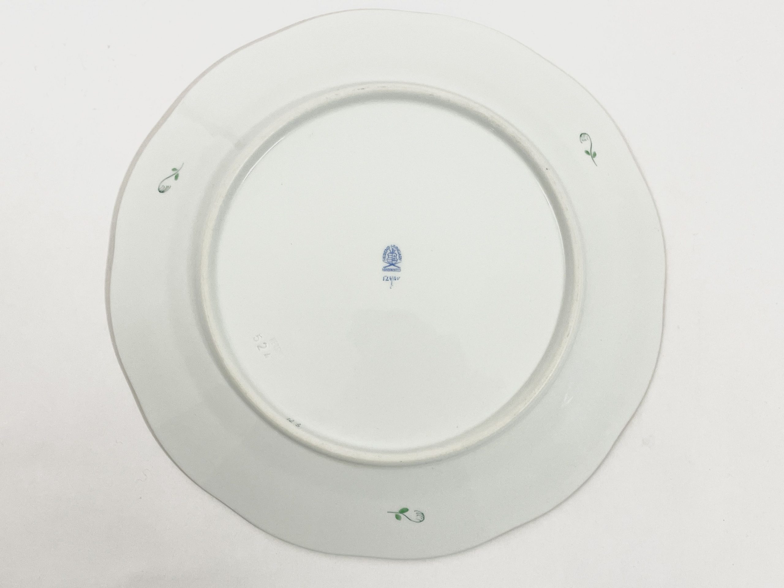 Herend Chinese Bouquet Green Dinner Plates 25 cm 9.8 inch