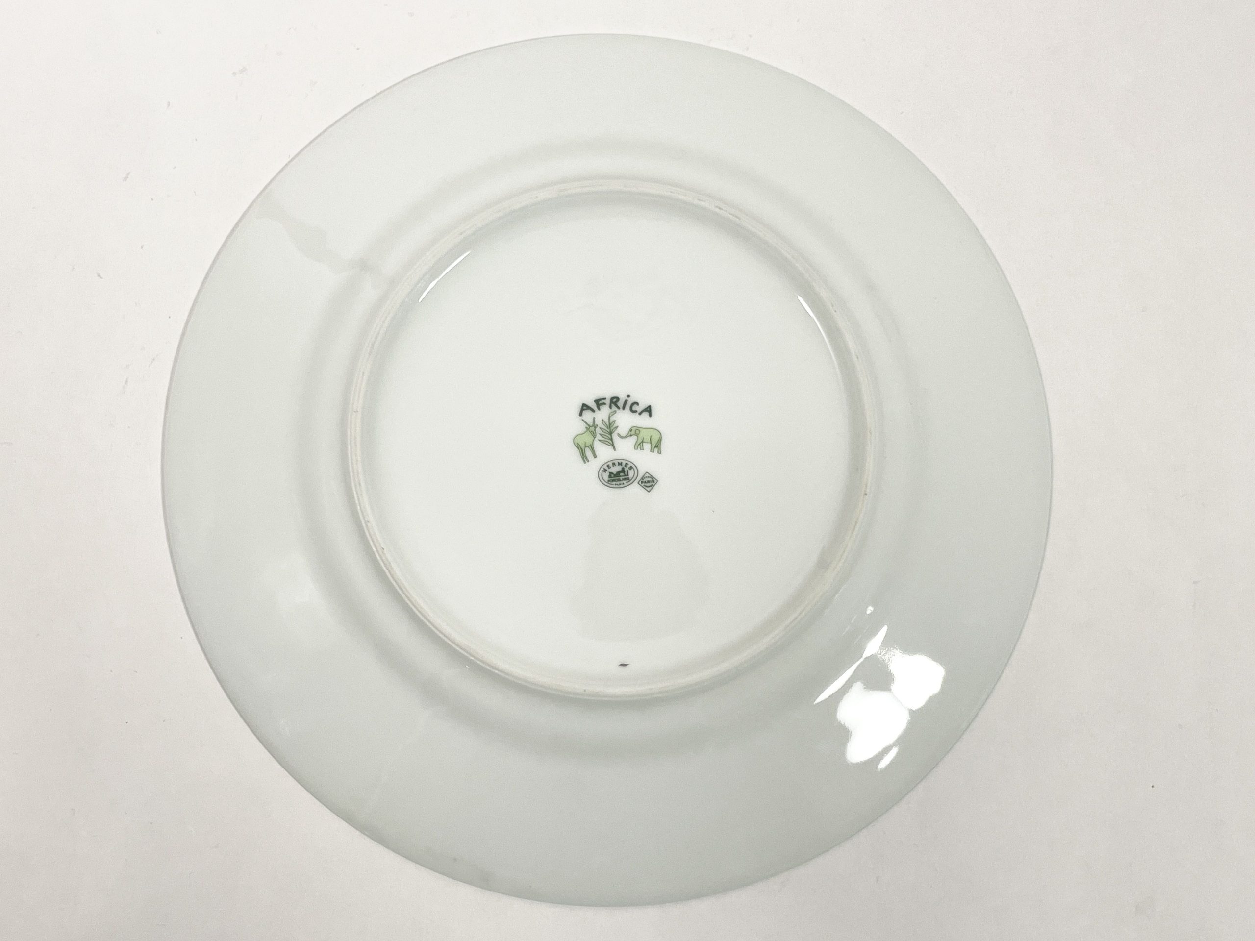 Hermes Africa Green Round Giraffe Dinner Plate 27,5 cm