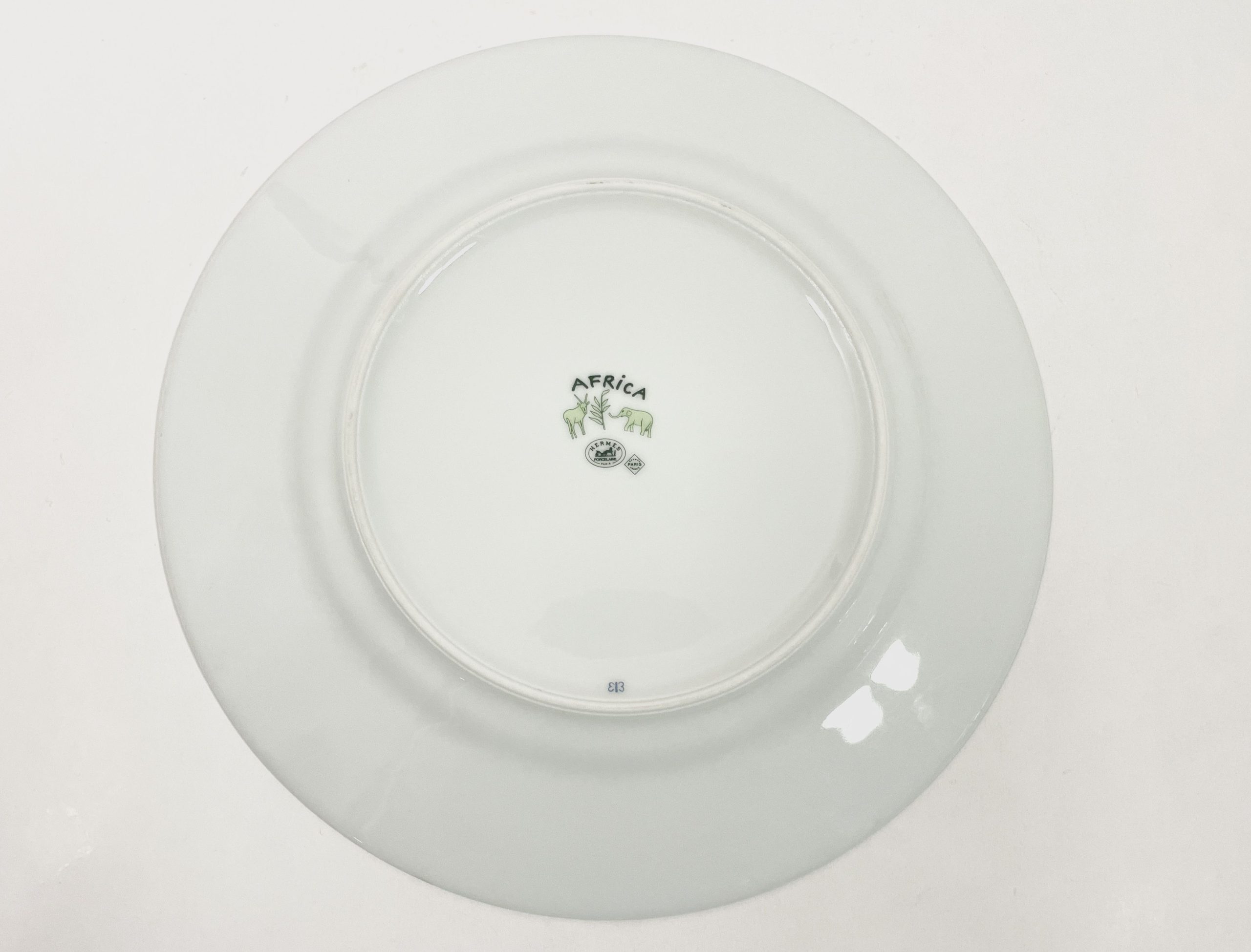 Hermes Africa Green Round Cheetah Dinner Plate 27,5 cm