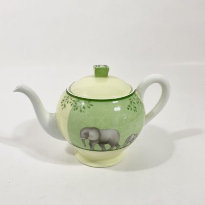 Hermes Africa Green Elephant Teapot