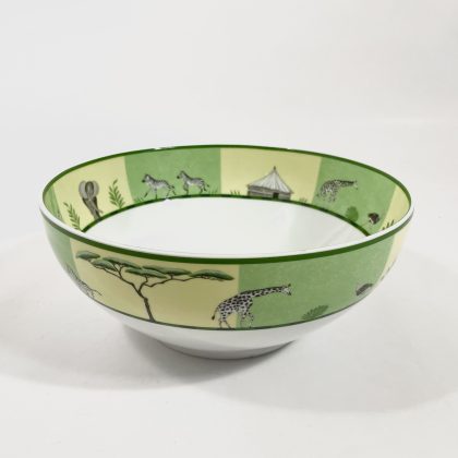 Hermes Africa Green Elephant Large Round Bowl 25 cm