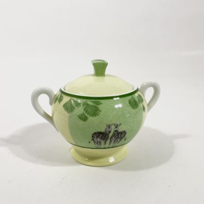 Hermes Africa Green Round Sugar Bowl