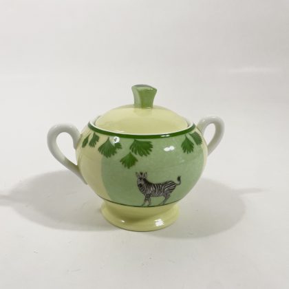 Hermes Africa Green Round Sugar Bowl
