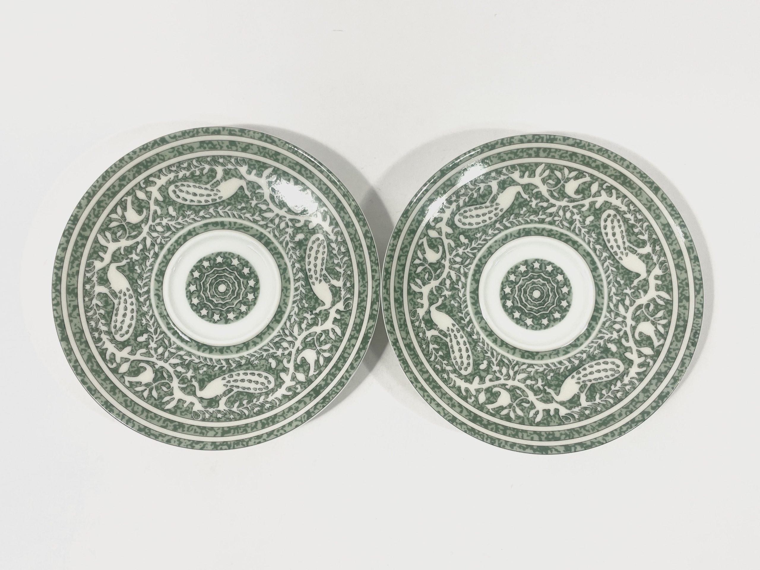 2x Hermes Early America Cups & Saucers Set