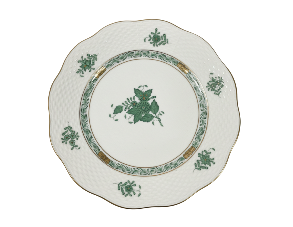 Herend Chinese Bouquet Green 519 Salad Plates 20,5 cm 8 inch