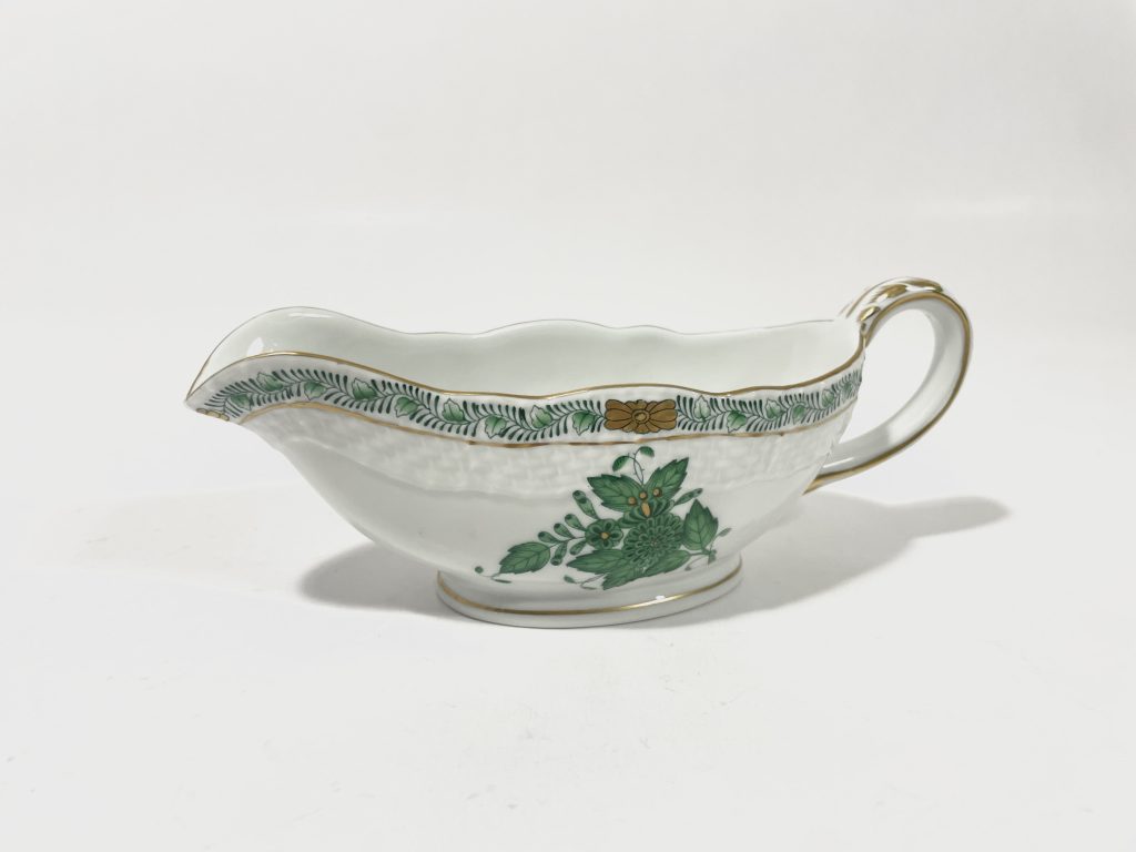 Herend Chinese Bouquet Green 229 Gravy Boat