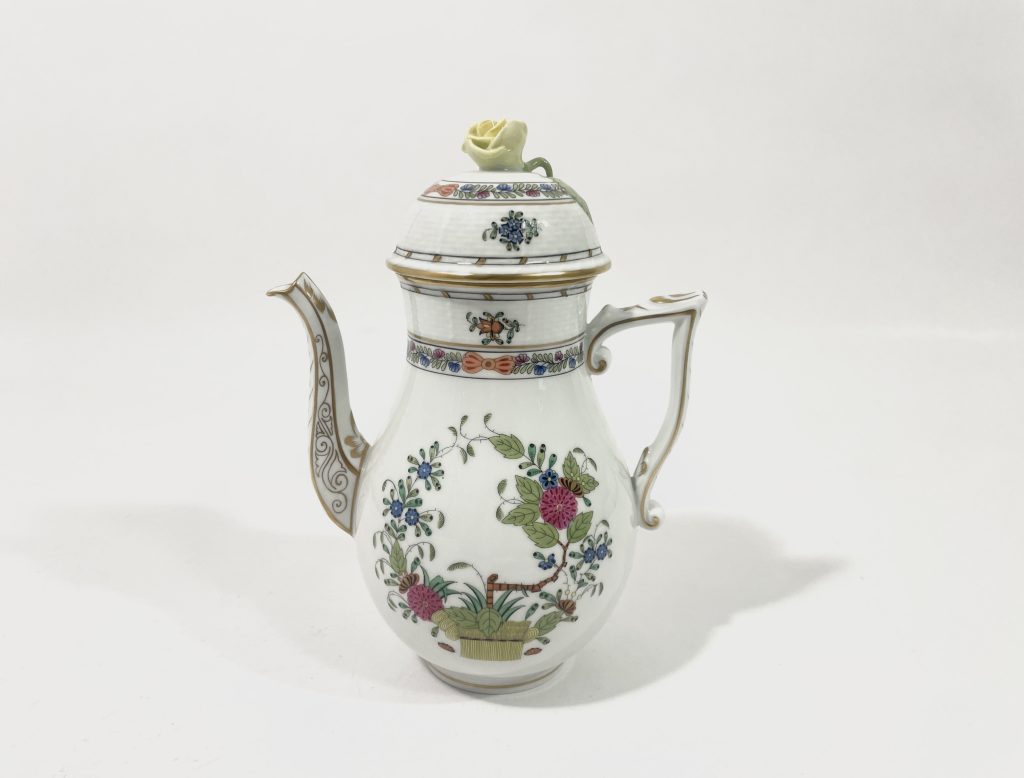 Herend Indian Basket Multicolor 612 Coffee Pot
