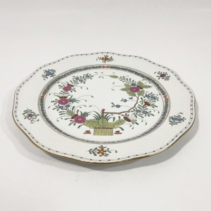 Herend Indian Basket Multicolor 156 Large Round Cake Plate Platter 33 cm 13 inch