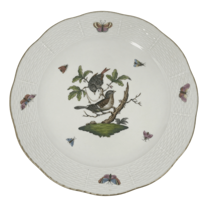 Herend Rothschild Bird 524 Round Dinner Plates 25,5 cm