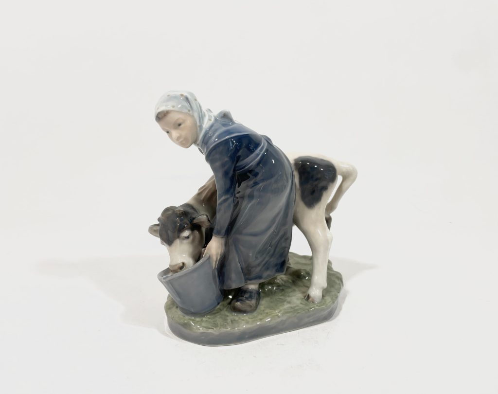 Royal Copenhagen 779 Figure Girl with Cow