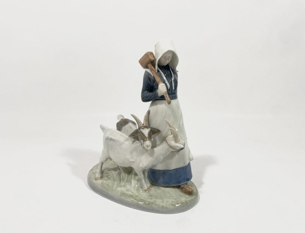 Royal Copenhagen 694 Figure Girl with Goats