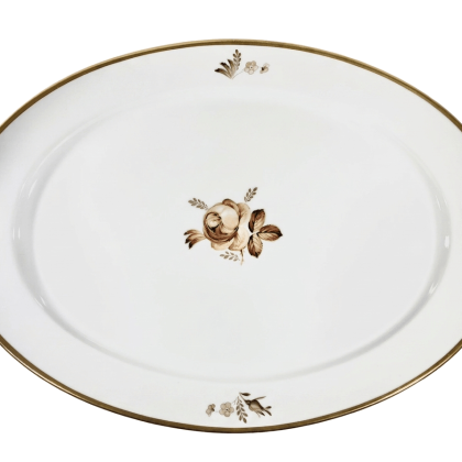 Royal Copenhagen Brown Rose 688 9009 Large Serving Platter Tray 37 cm