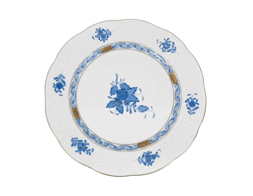 Herend Chinese Bouquet Blue Round 521 Luncheon Plates 22,5 cm 8,8 in