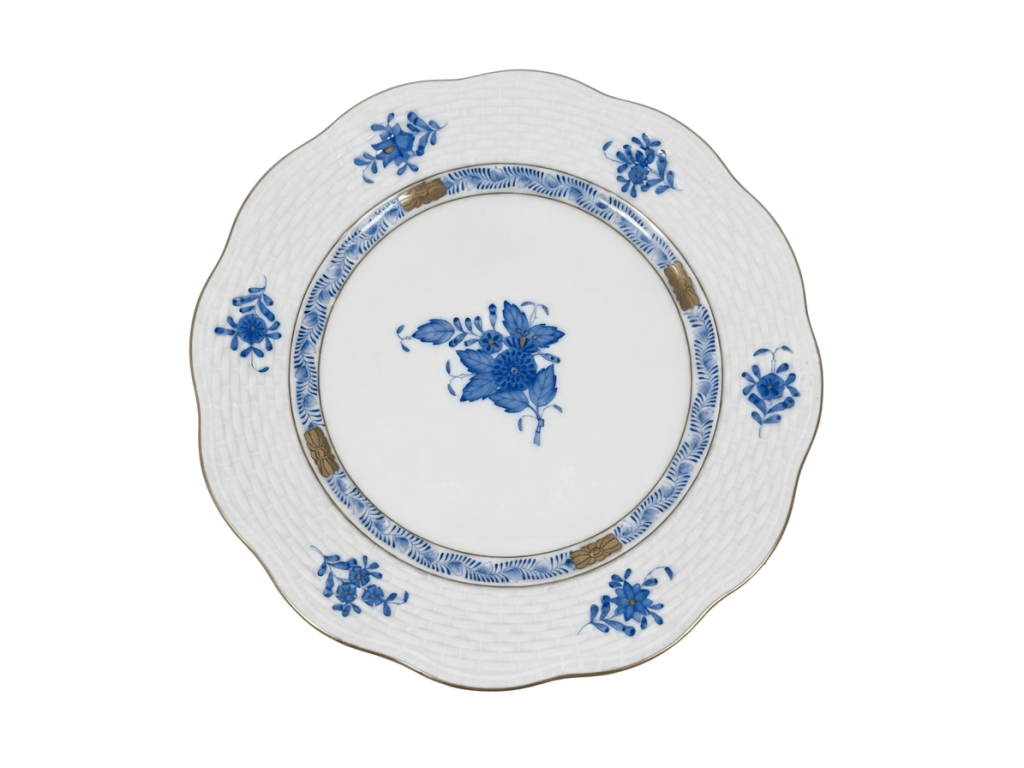 Herend Chinese Bouquet Blue Round 517 Dessert Plate 19 cm 7,5 in