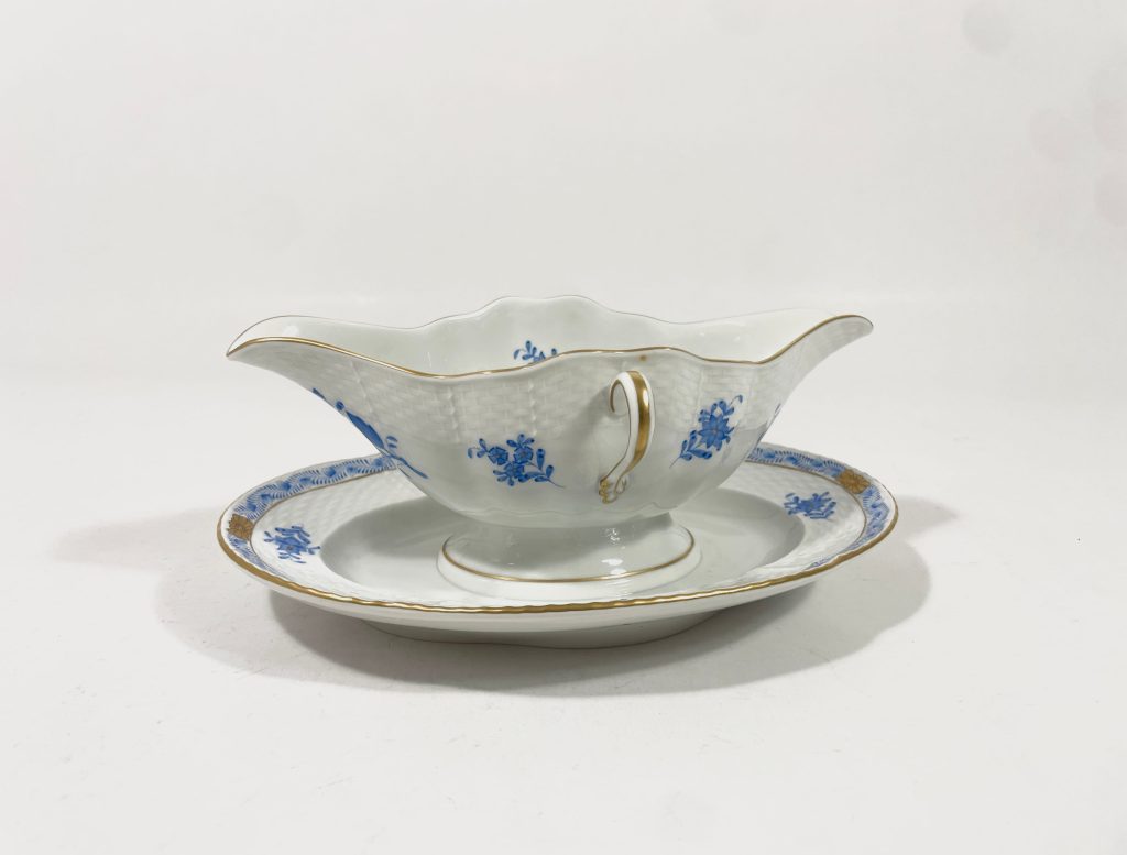 Herend Chinese Bouquet Blue 234 Gravy Boat