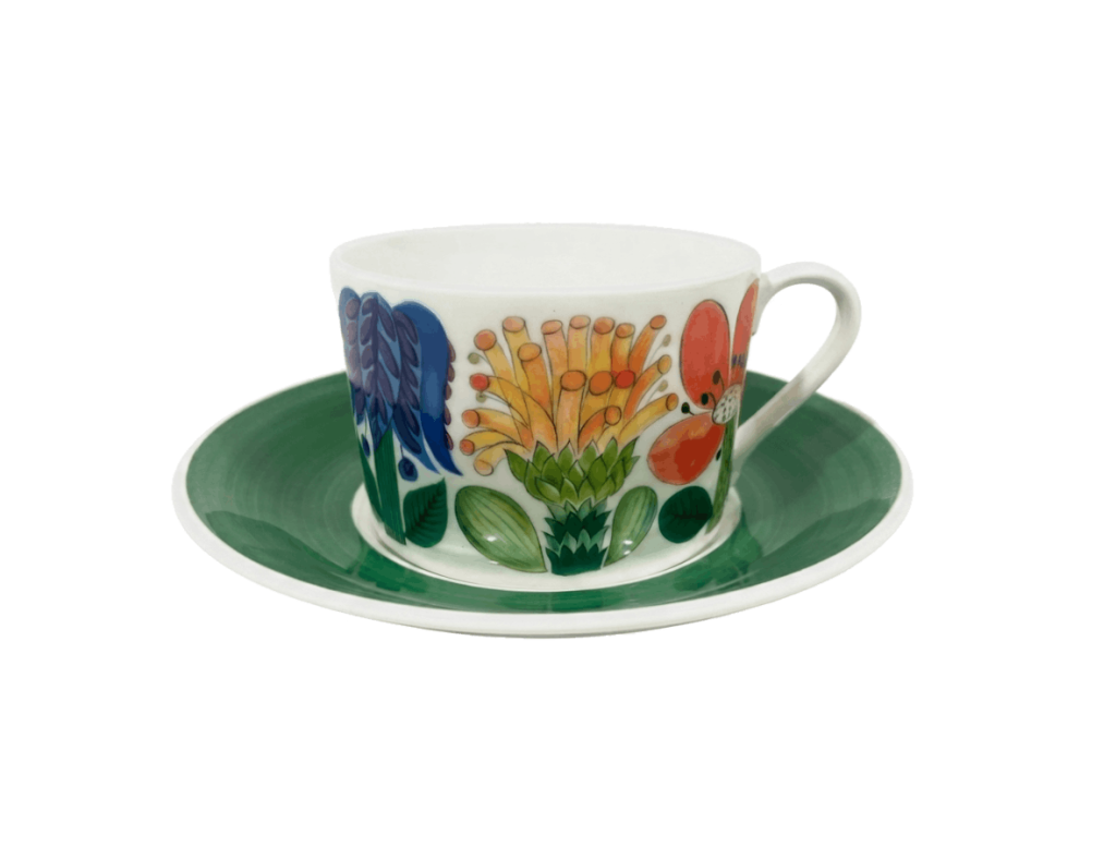 Gustavsberg Stig Lindberg Tahiti Tea Cup and Saucer
