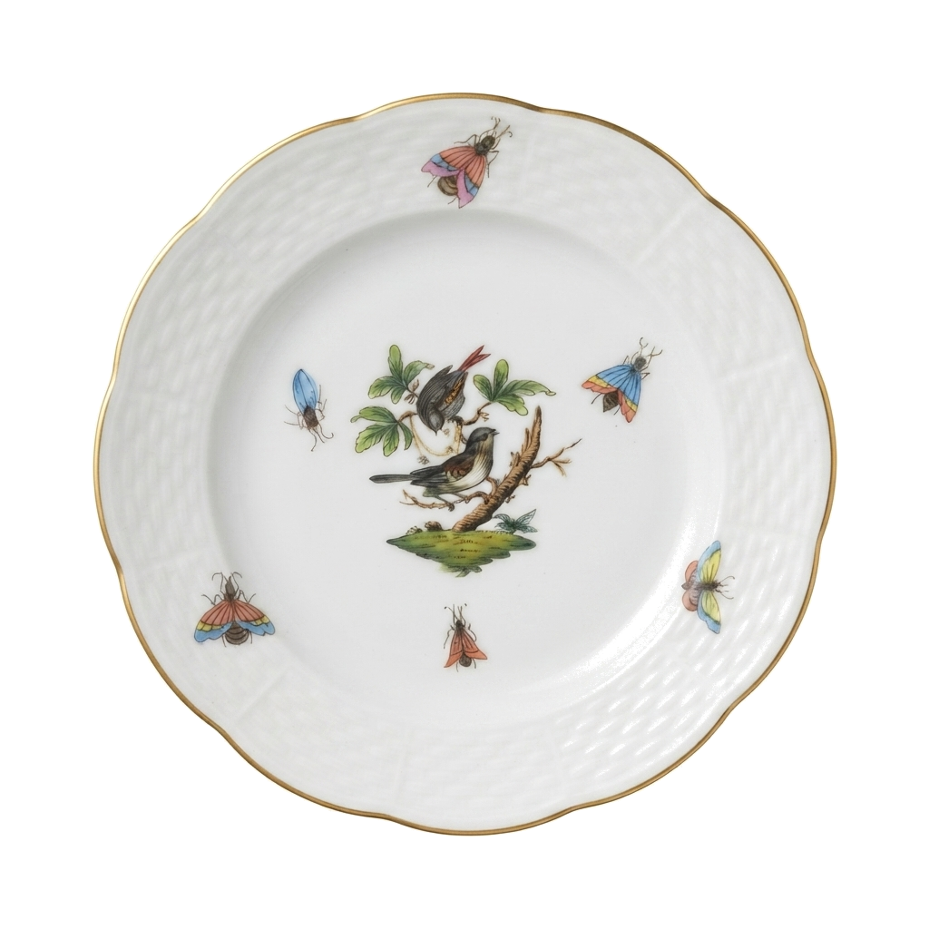 Herend Rothschild Bird Round 512 Small Bread Plate 12,5 cm