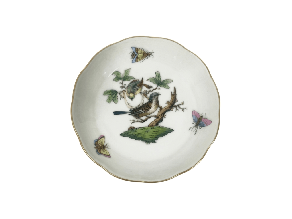 Herend Rothschild Bird Round 337 Small Dish 9 cm OLD 1930s