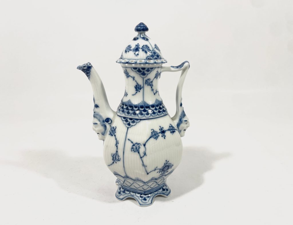 Royal Copenhagen Blue Fluted Full Lace 1030 Demitasse Coffee Pot